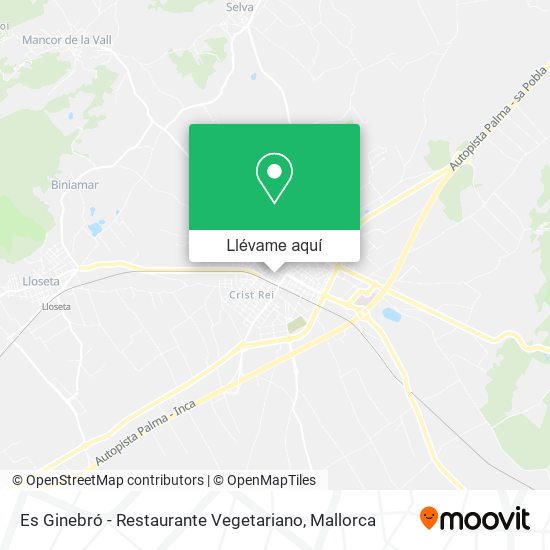 Mapa Es Ginebró - Restaurante Vegetariano