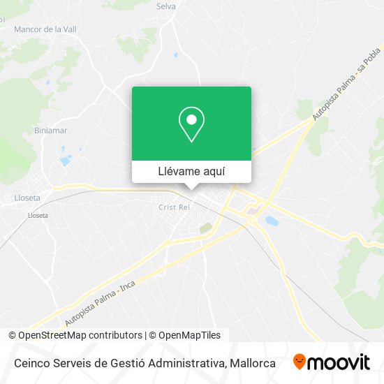 Mapa Ceinco Serveis de Gestió Administrativa