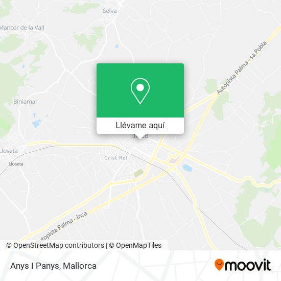 Mapa Anys I Panys