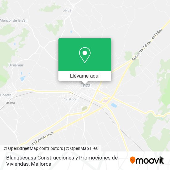 Mapa Blanquesasa Construcciones y Promociones de Viviendas