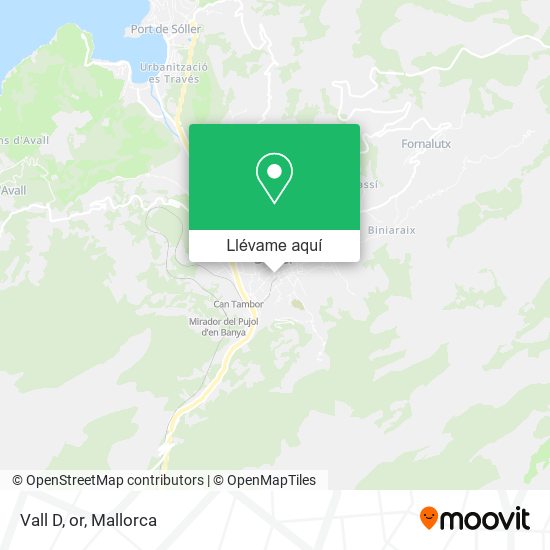 Mapa Vall D, or