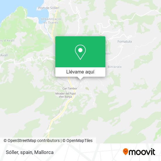 Mapa Sóller, spain