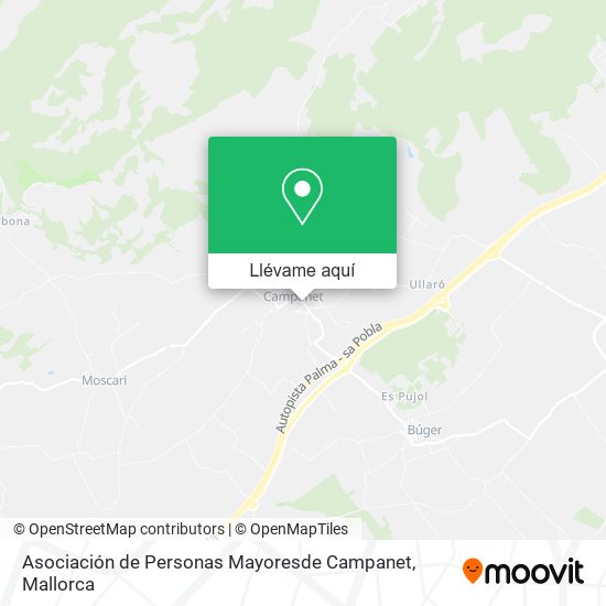 Mapa Asociación de Personas Mayoresde Campanet