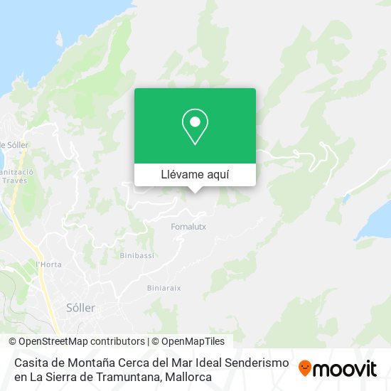 Mapa Casita de Montaña Cerca del Mar Ideal Senderismo en La Sierra de Tramuntana