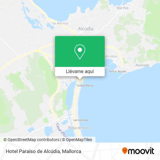 Mapa Hotel Paraíso de Alcúdia