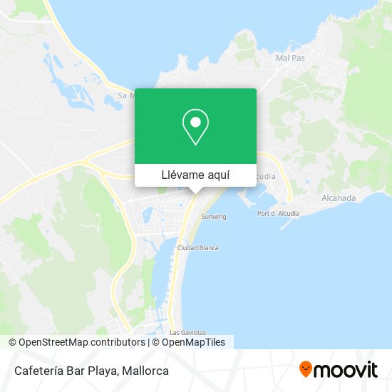 Mapa Cafetería Bar Playa