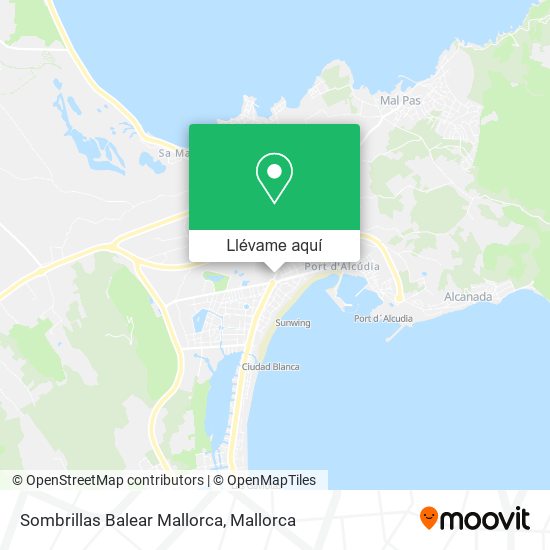 Mapa Sombrillas Balear Mallorca