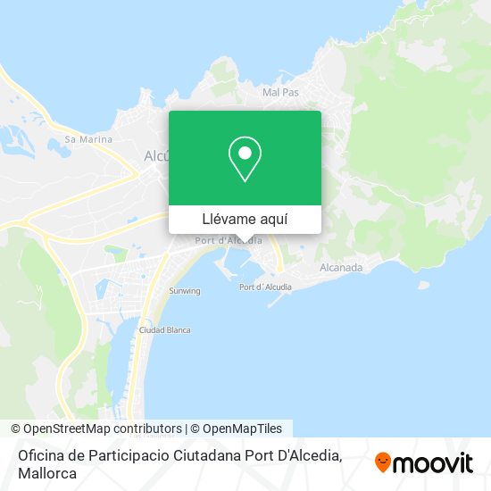Mapa Oficina de Participacio Ciutadana Port D'Alcedia