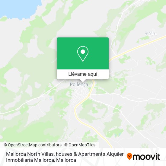 Mapa Mallorca North Villas, houses & Apartments Alquiler Inmobiliaria Mallorca