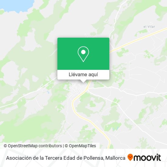 Mapa Asociación de la Tercera Edad de Pollensa