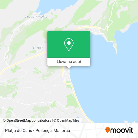 Mapa Platja de Cans - Pollença
