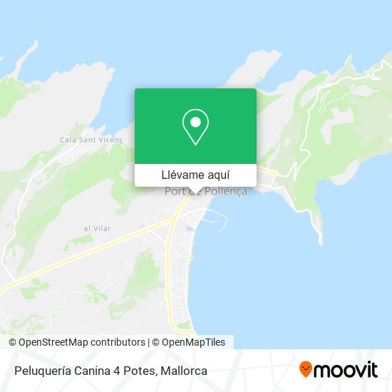Mapa Peluquería Canina 4 Potes