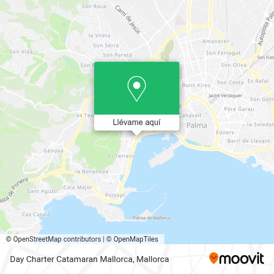Mapa Day Charter Catamaran Mallorca