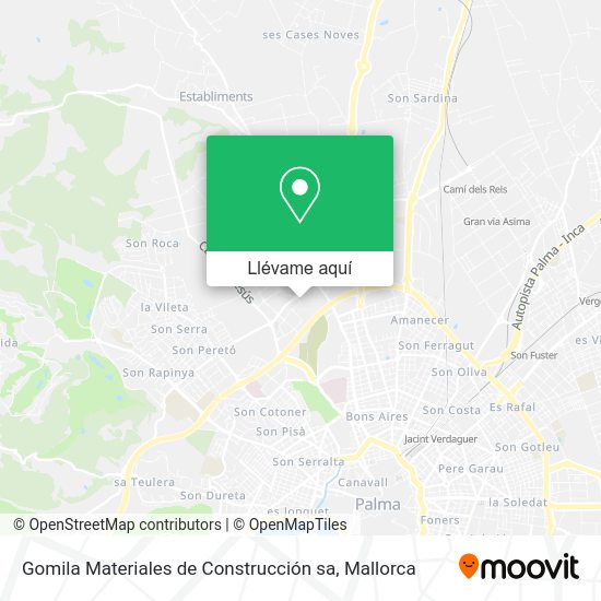 Mapa Gomila Materiales de Construcción sa