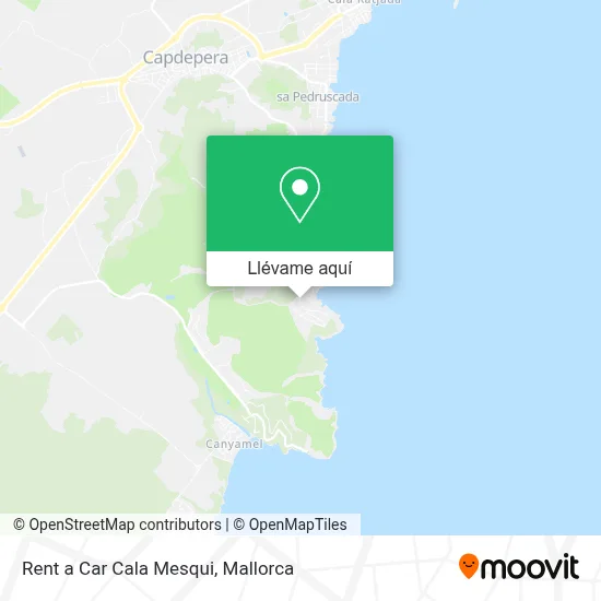 Mapa Rent a Car Cala Mesqui