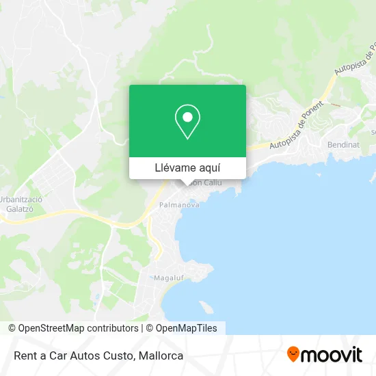 Mapa Rent a Car Autos Custo