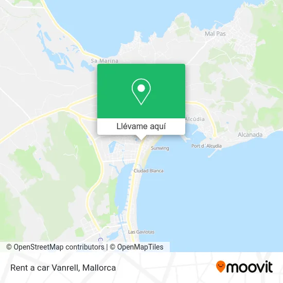 Mapa Rent a car Vanrell