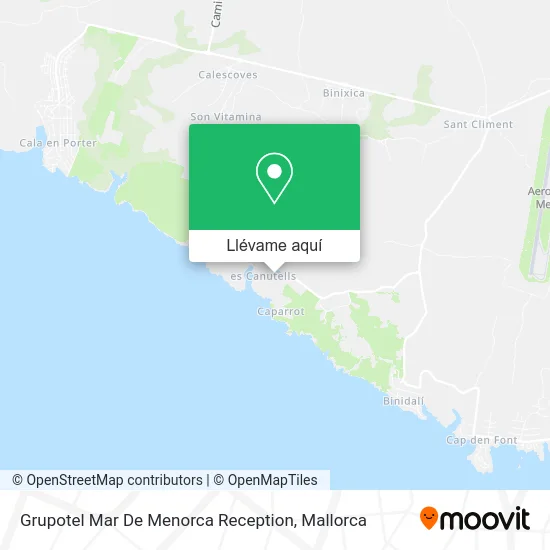 Mapa Grupotel Mar De Menorca Reception