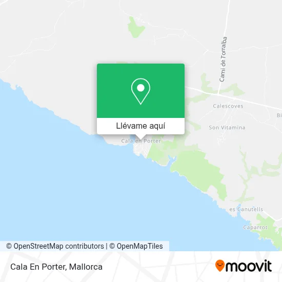 Mapa Cala En Porter