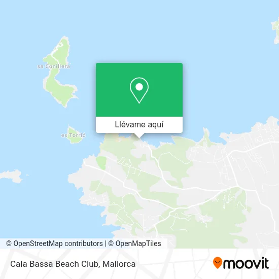 Mapa Cala Bassa Beach Club