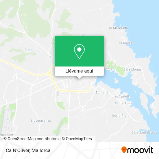 Mapa Ca N'Oliver