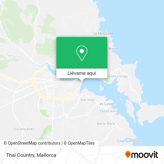 Mapa Thai Country