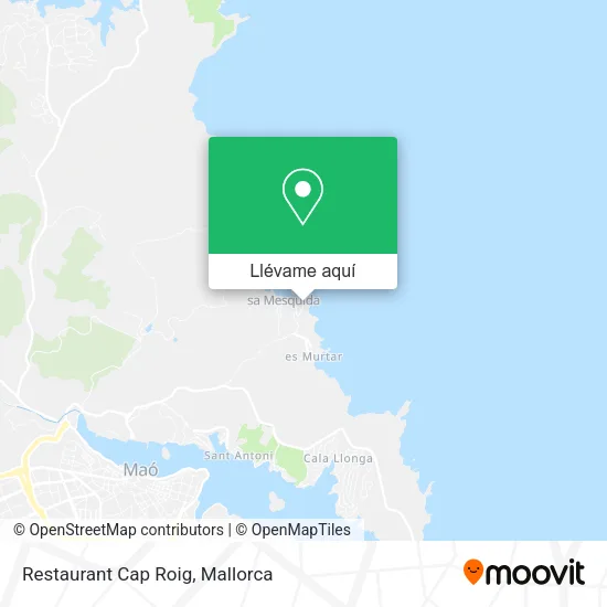 Mapa Restaurant Cap Roig