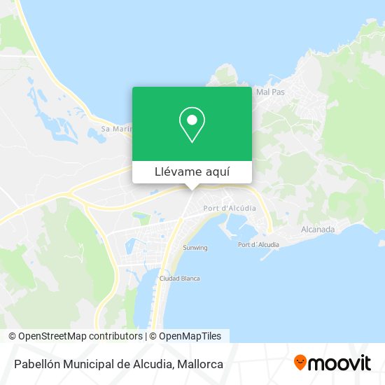 Mapa Pabellón Municipal de Alcudia