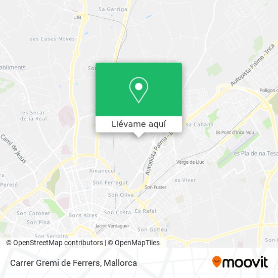 Mapa Carrer Gremi de Ferrers
