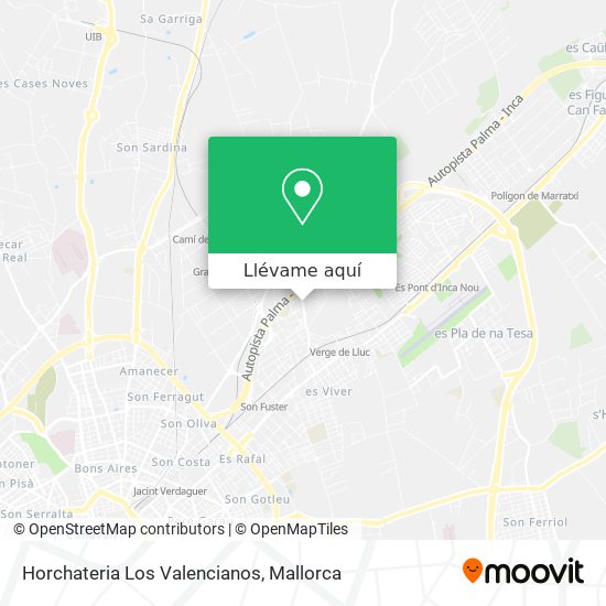 Mapa Horchateria Los Valencianos