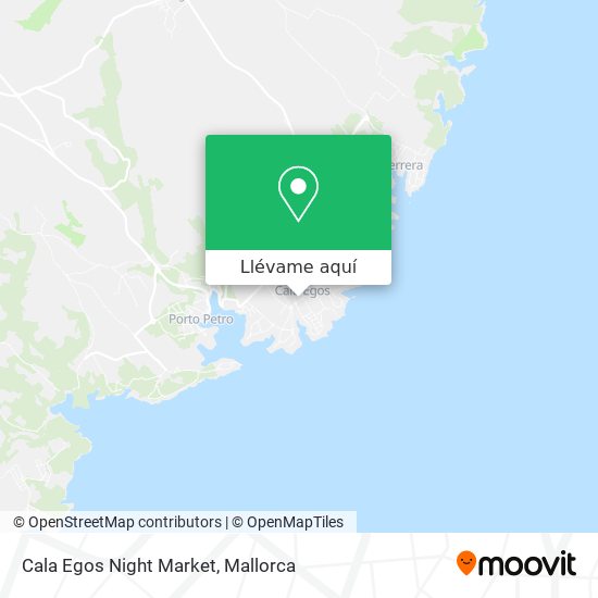 Mapa Cala Egos Night Market