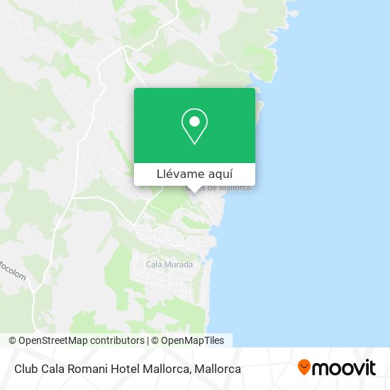 Mapa Club Cala Romani Hotel Mallorca