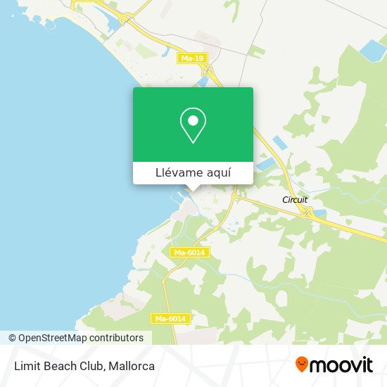 Mapa Limit Beach Club