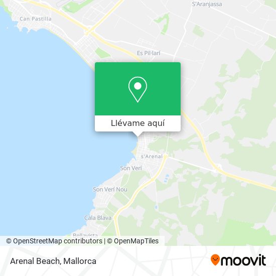Mapa Arenal Beach