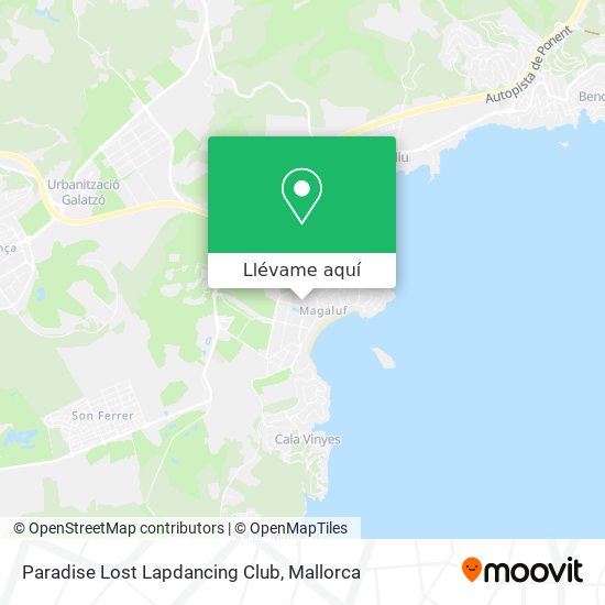 Mapa Paradise Lost Lapdancing Club