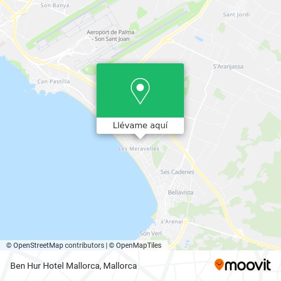 Mapa Ben Hur Hotel Mallorca