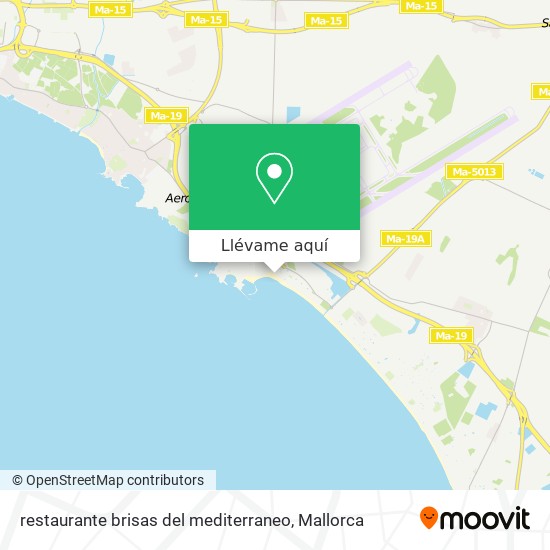 Mapa restaurante brisas del mediterraneo