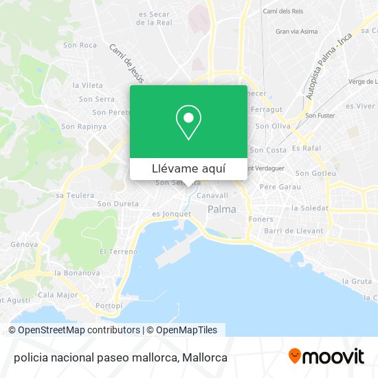 Mapa policia nacional paseo mallorca