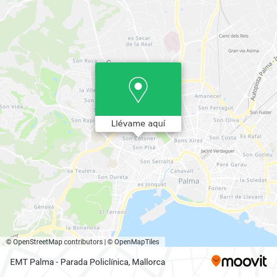 Mapa EMT Palma - Parada Policlínica