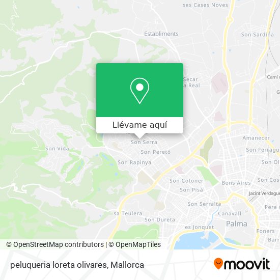 Mapa peluqueria loreta olivares