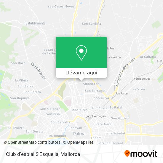 Mapa Club d'esplai S'Esquella