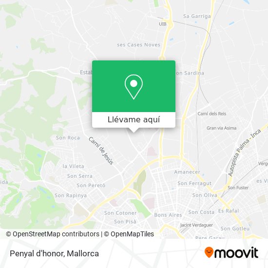 Mapa Penyal d'honor
