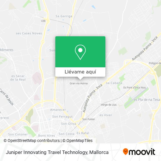 Mapa Juniper Innovating Travel Technology