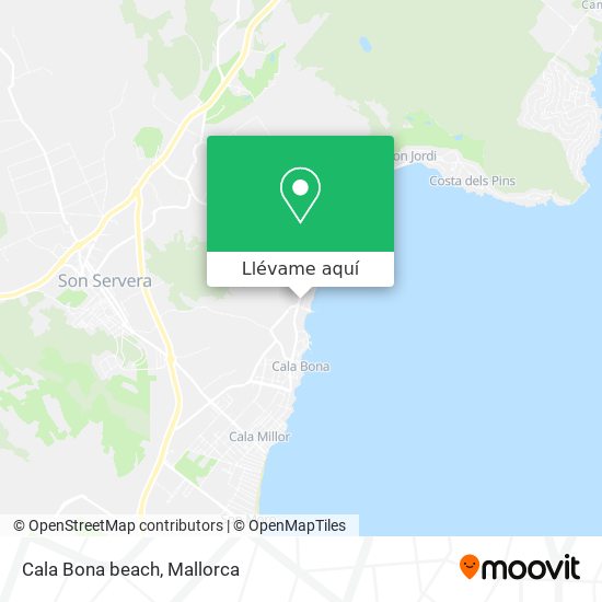 Mapa Cala Bona beach