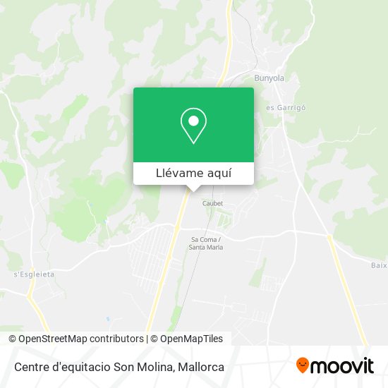 Mapa Centre d'equitacio Son Molina