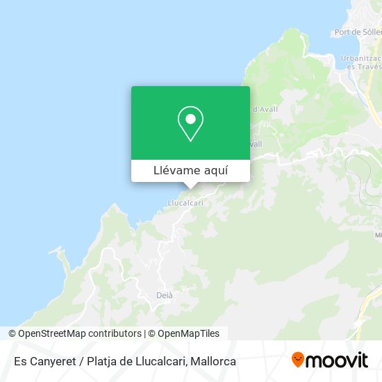 Mapa Es Canyeret / Platja de Llucalcari