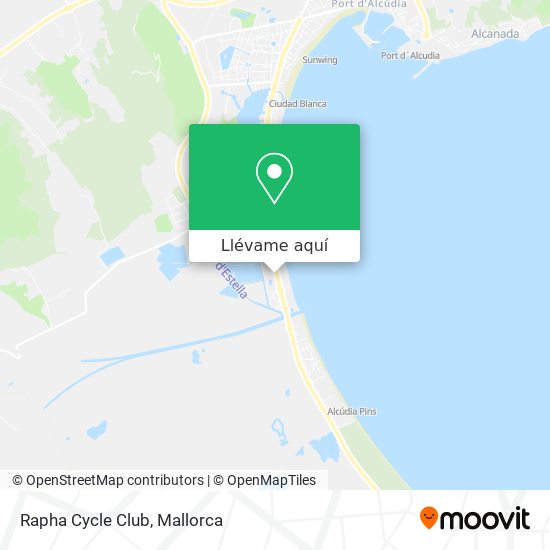Mapa Rapha Cycle Club