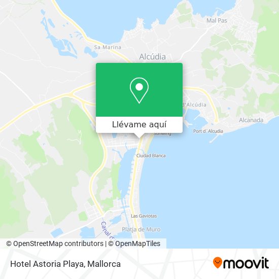Mapa Hotel Astoria Playa