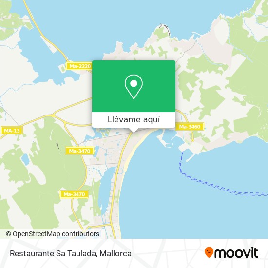 Mapa Restaurante Sa Taulada