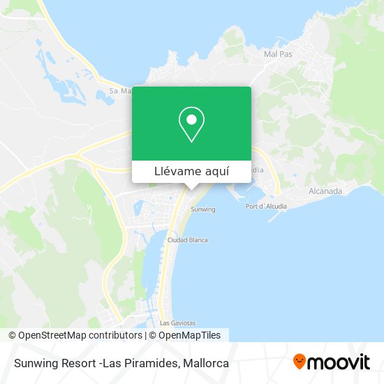 Mapa Sunwing Resort -Las Piramides